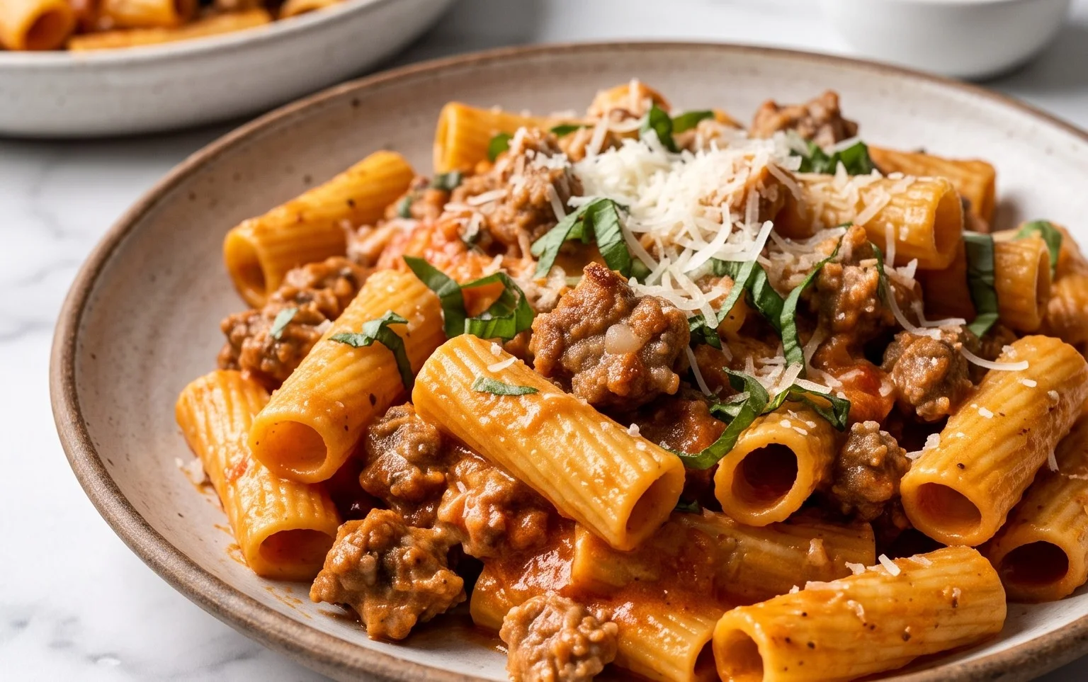 30-Minute One-Pan Creamy Sausage Rigatoni