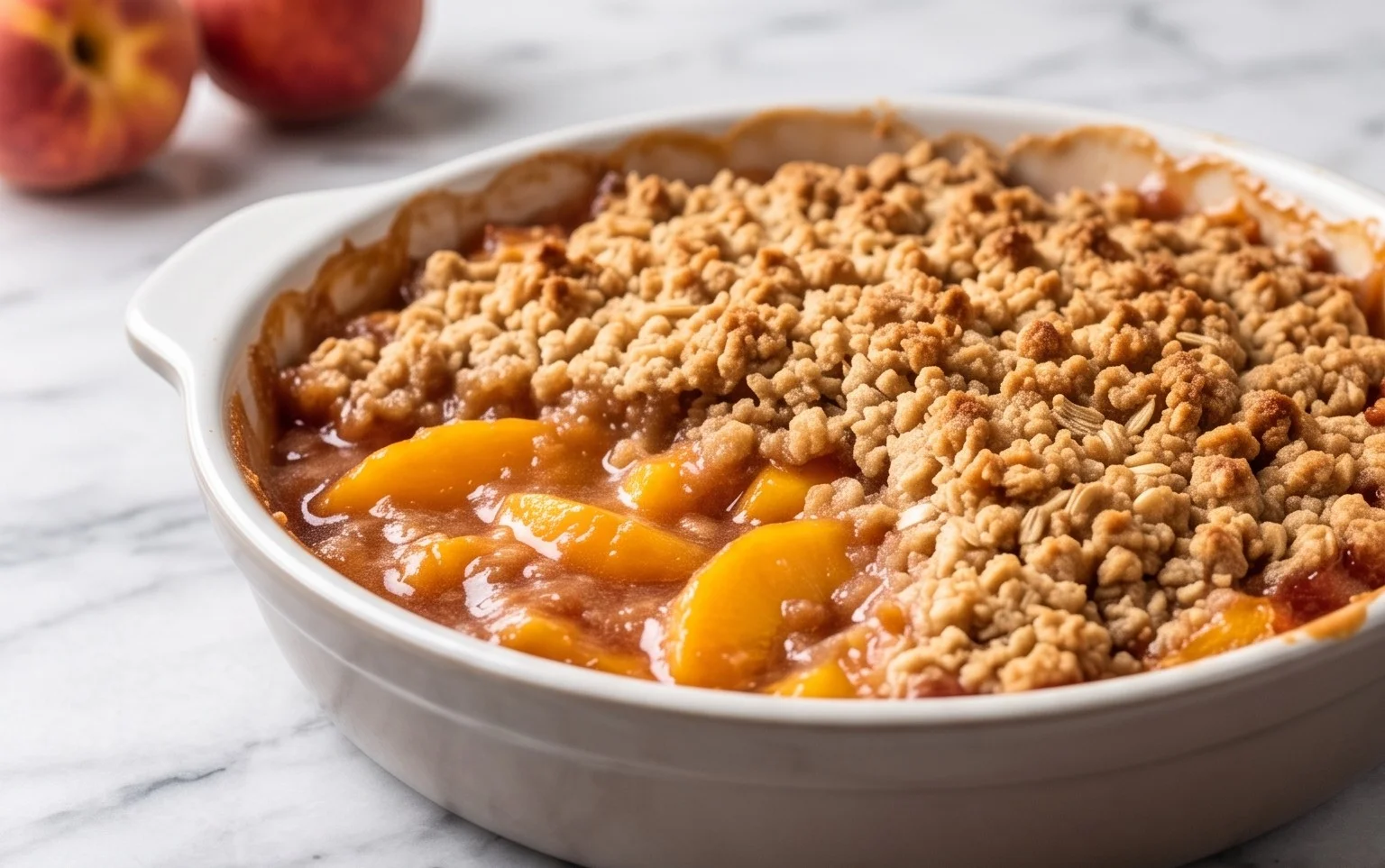 Easy Cinnamon Peach Crisp – Rustic Comfort Baking