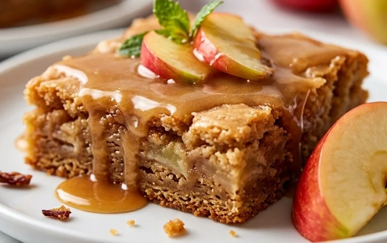 Maple Glazed Apple Blondies