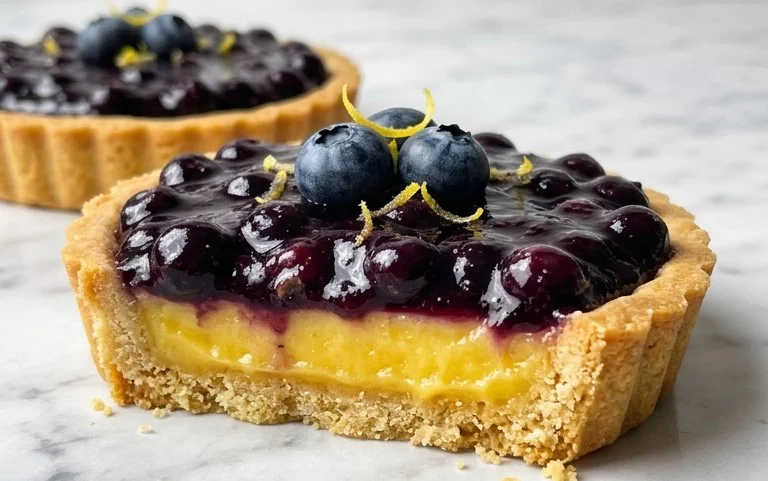 Blueberry Lemon Curd Tart Burst of Sunshine