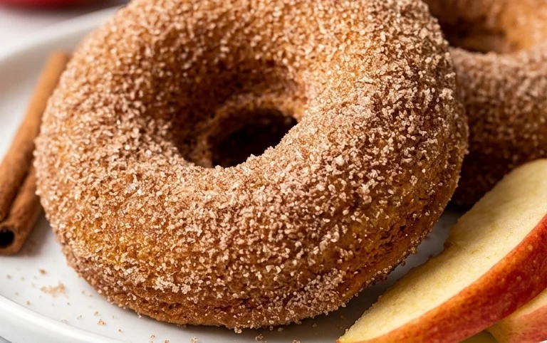 Baked Apple Cider Donuts with Cinnamon Sugar