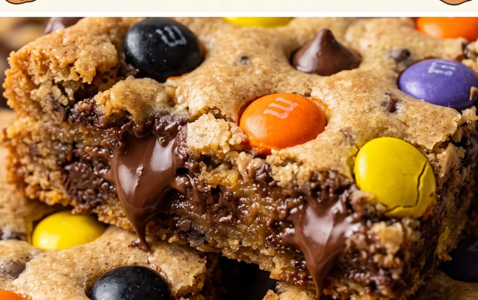 M&M's Halloween Cookie Bars