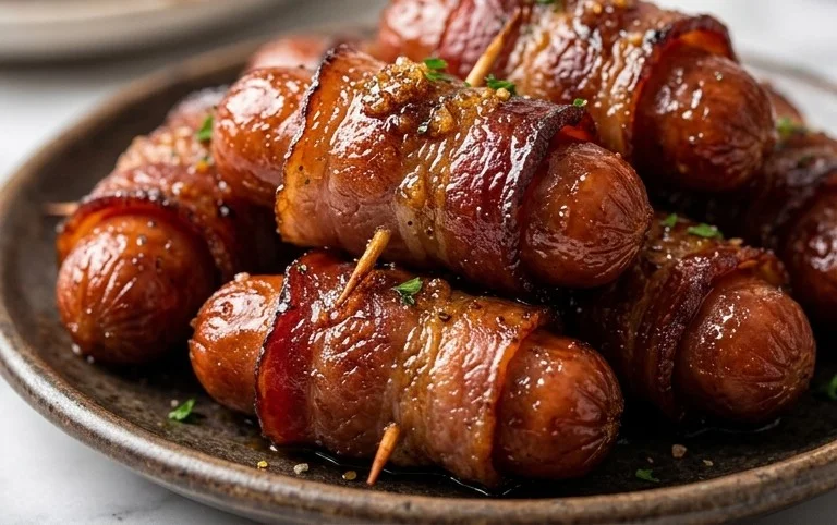 Beef Bacon Wrapped Brown Sugar Smokies