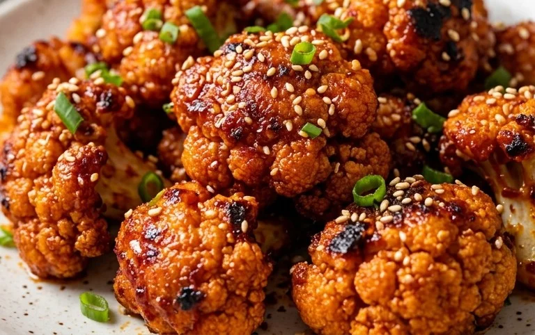 Air-Fried Korean Chili Cauliflower (Gochujang)