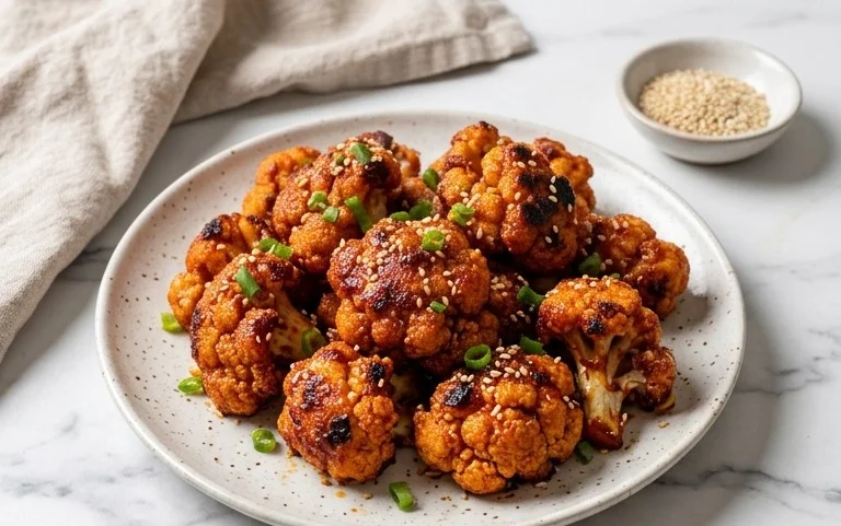 Air Fried Korean Chili Cauliflower Recipe